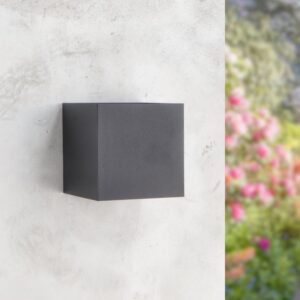Aplique de Parede LED Cubo Preto 6W IP54 3000K