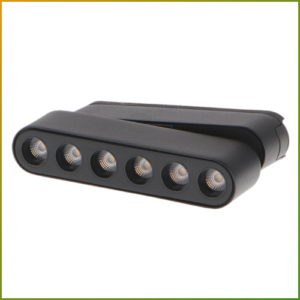 Foco Led Care Serie 5Mm 6W de Calha Magnética Preto 42V CCT