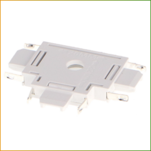União Horizontal T Para Calha Magnético Serie 5Mm Branco