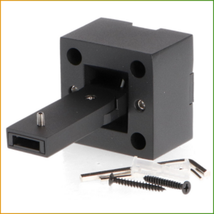 Suporte de Parede Para Trilho Magnético de Led 2 Metros Série 5Mm Preto