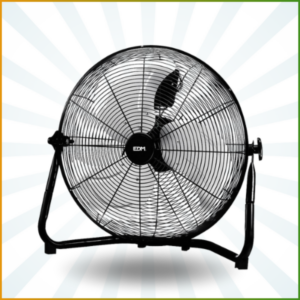 Ventoinha Industrial de Chão - Cor Preto - 120W PÁS: Ø50x58cm