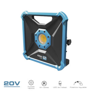 PROJETOR LED 20W 1800lm (SEM BATERIA E CARREGADOR) 22,8 x 7 x 22,8 cm