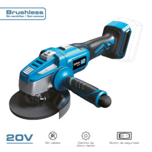 REBARBADORA SEM ESCOVAS 20 V (SEM BATERIA E CARREGADOR) Ø125 mm