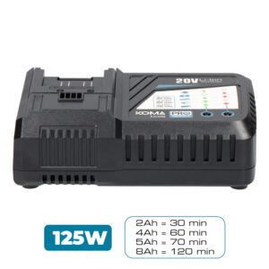 CARREGADOR RÁPIDO DE BATERIA 20V 125W