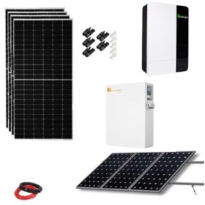 Kit Solar Off-Grid 3500W com Bateria de 5,12kW