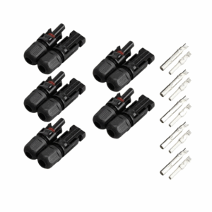 Pacote de 5 conectores MC4 1 a 1 para cabo 4-6mm2